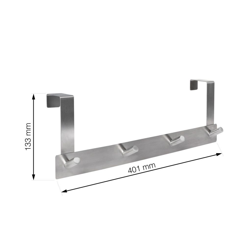 4 Door Hook Hanging Satin Nickel