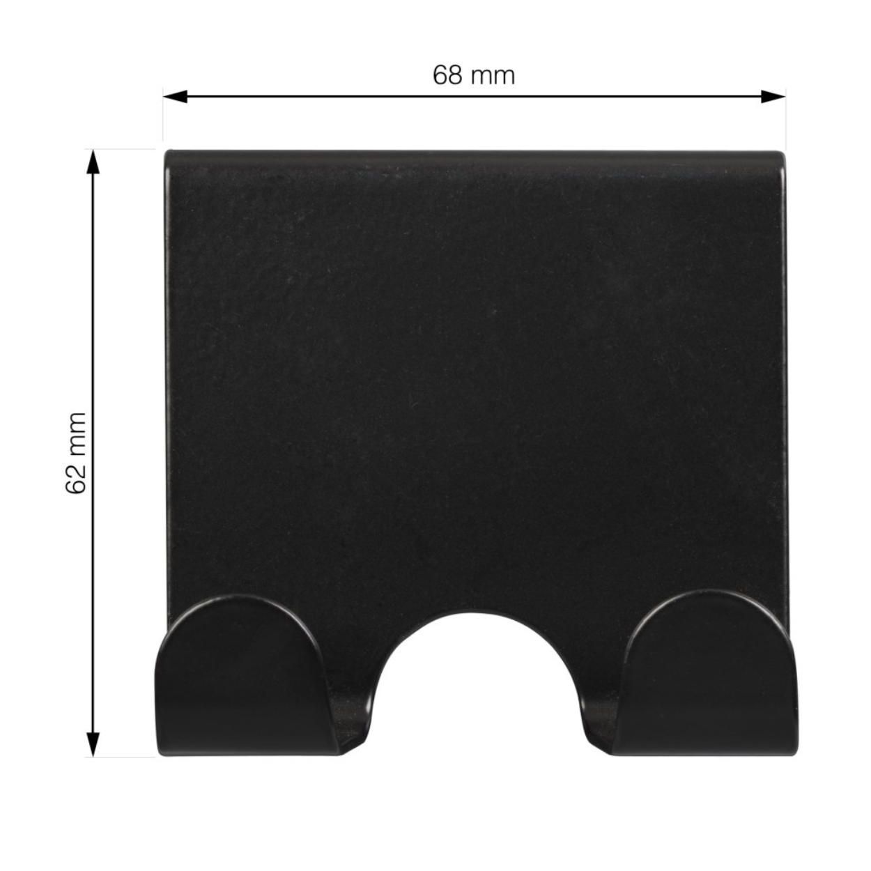 2 Door Hook Black Stainless Steel