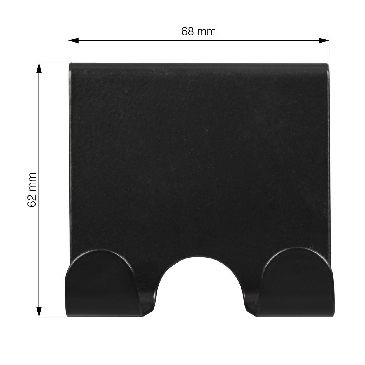 2 Door Hook Black Stainless Steel