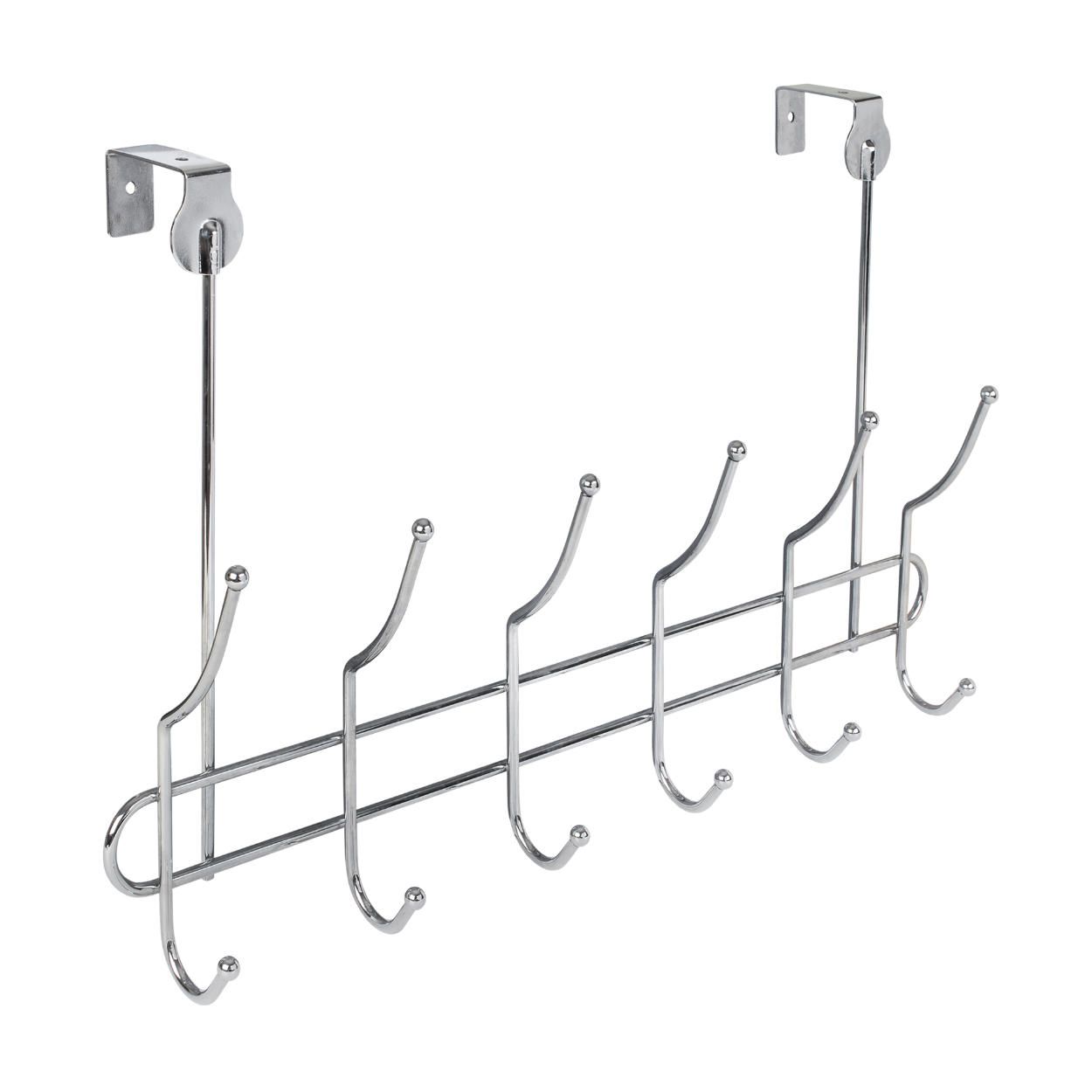 6 Door Hook Hanging Chrome