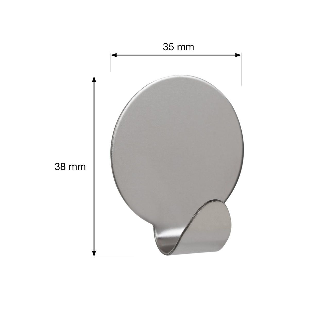 Round Hook Self-Adhesive Stainless Steel 4 Pack