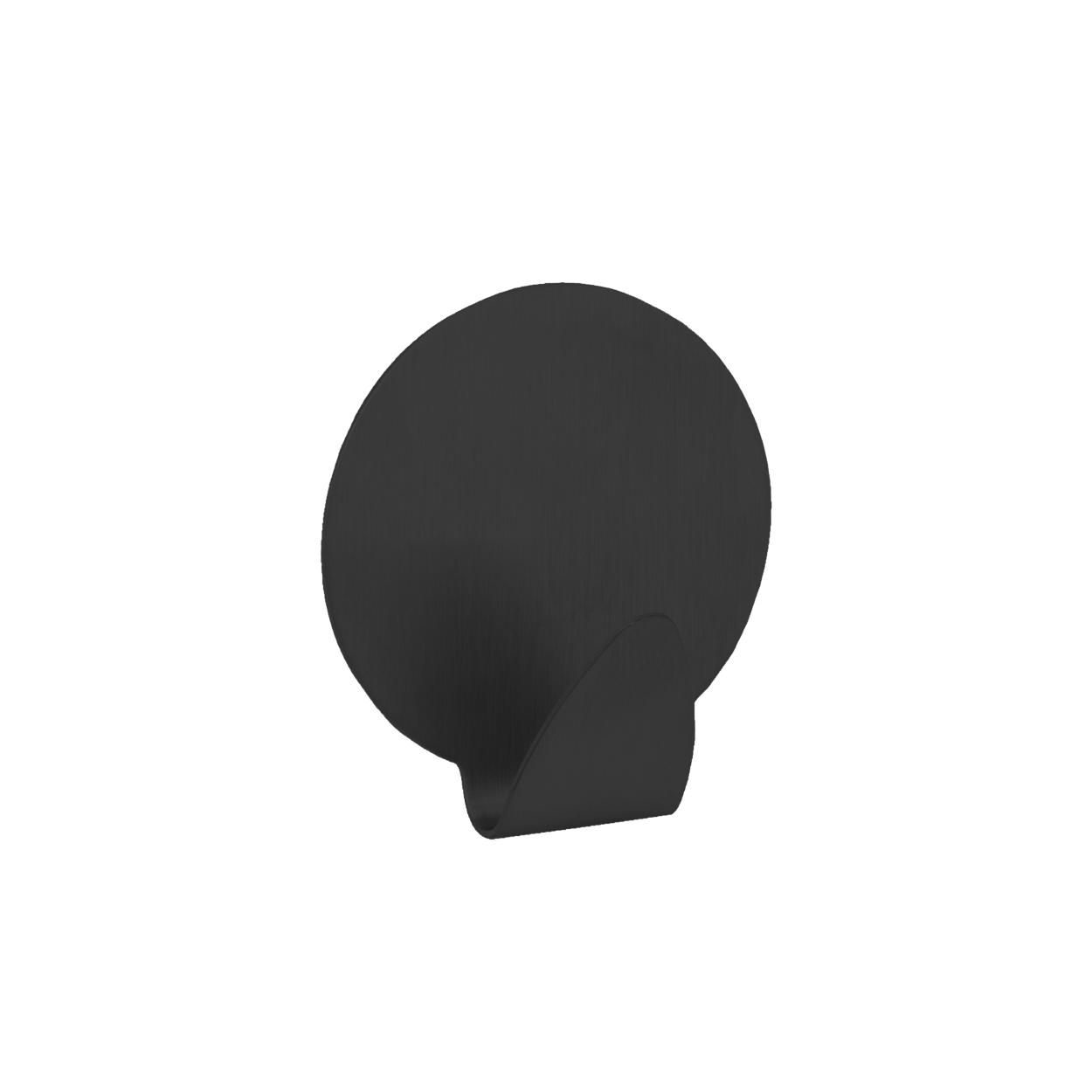 Large Round Hook Black Stainless Steel 2 Pack