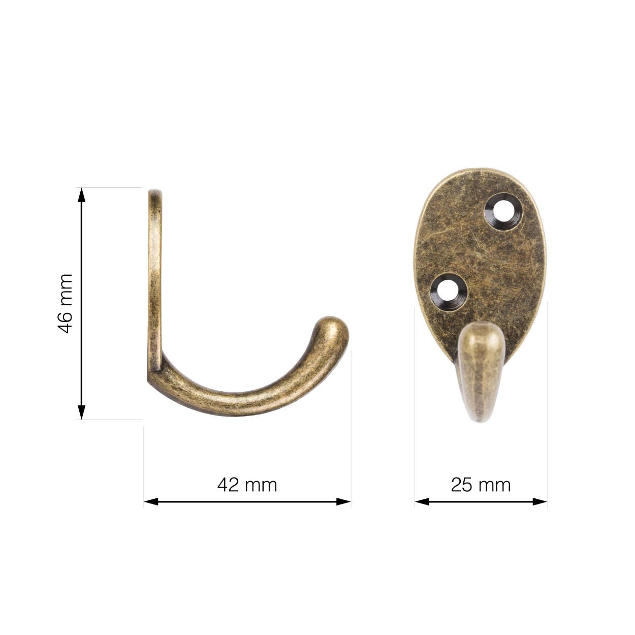 Polaris Hook Antique Brass