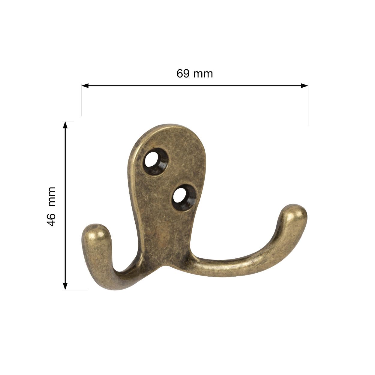 Bonax Hook Antique Brass