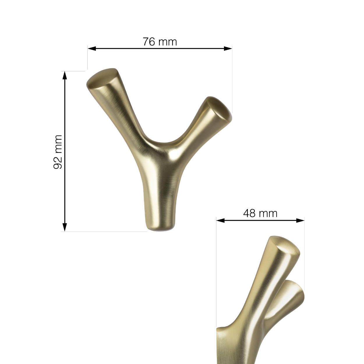 Amioso II Hook Brushed Brass