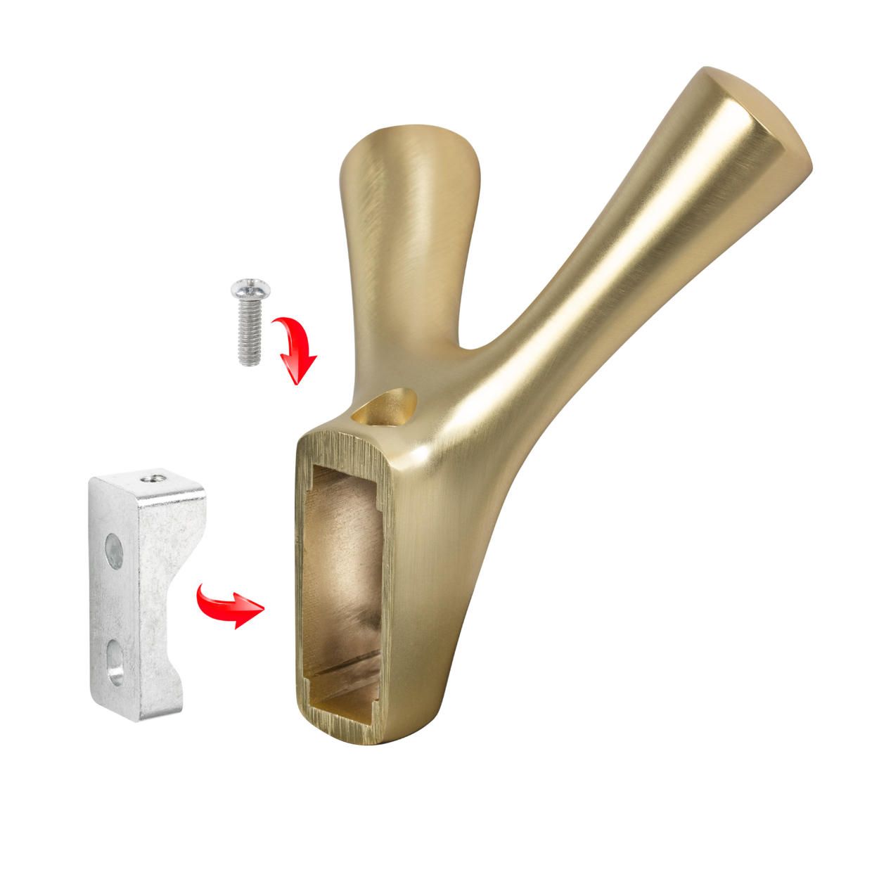 Amioso II Hook Brushed Brass