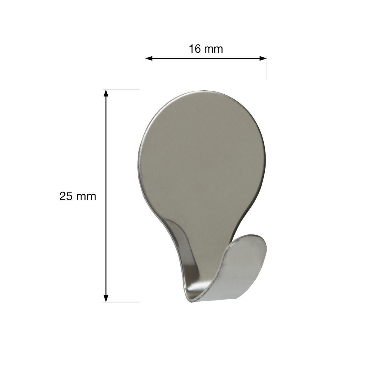 Self-Adhesive Stainless Steel Hook 2 Pack