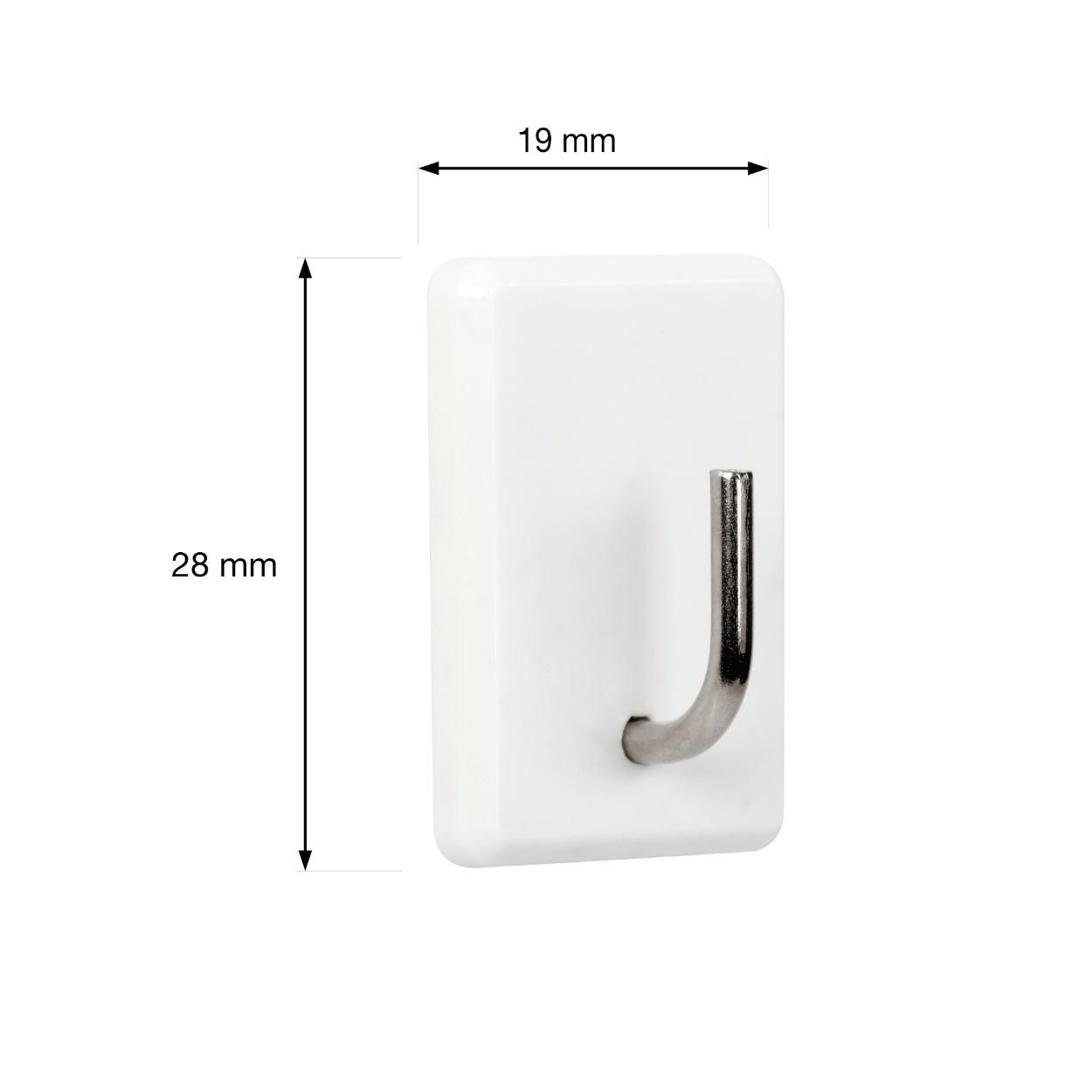 Self-Adhesive Plastic White Hook II