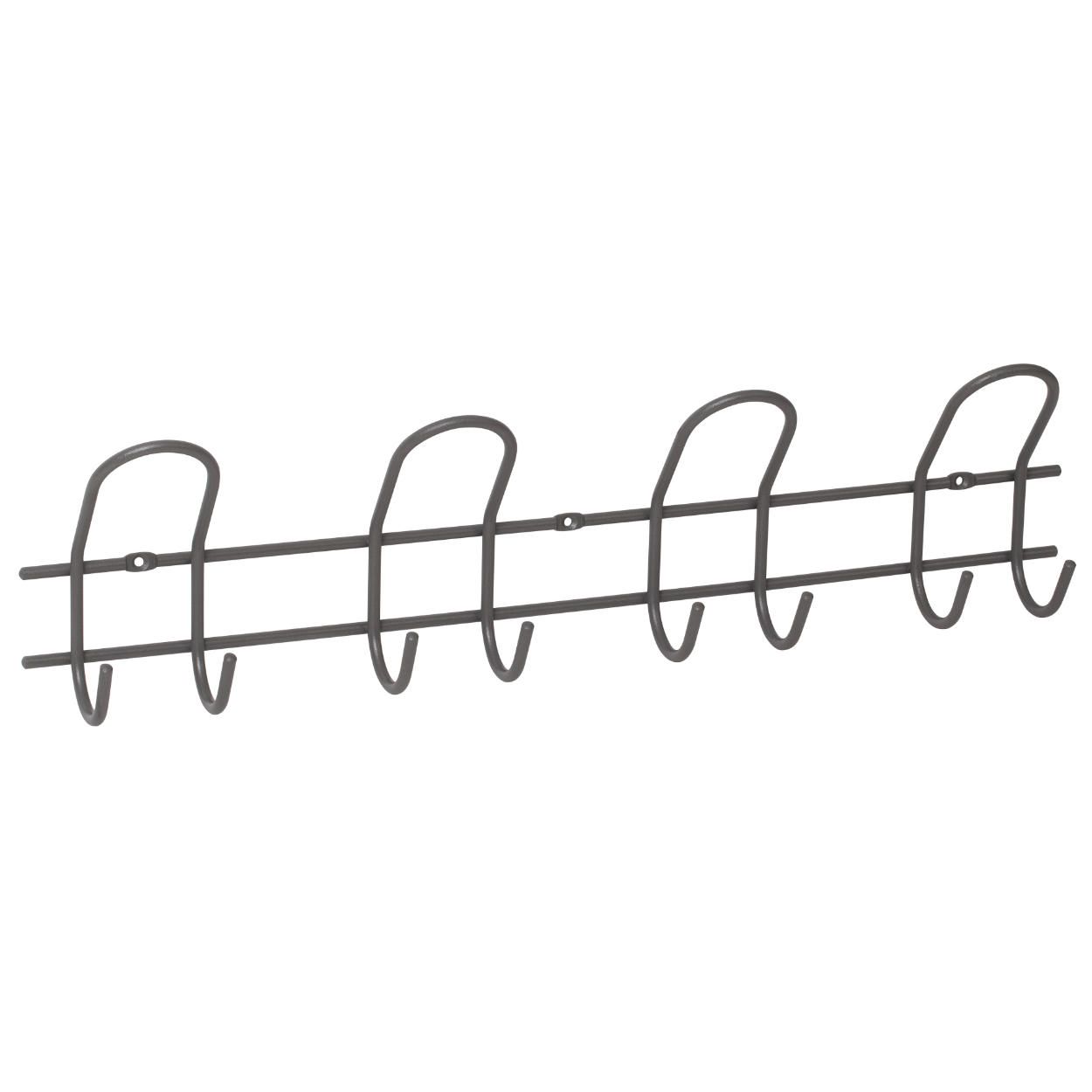 4 Double Hook Rail -Grey