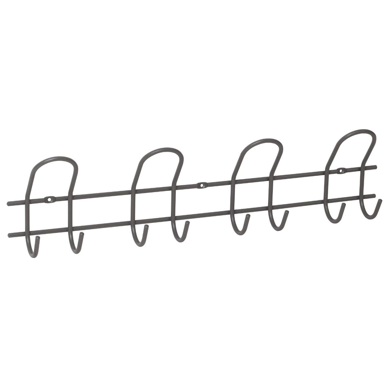 4 Double Hook Rail -Grey