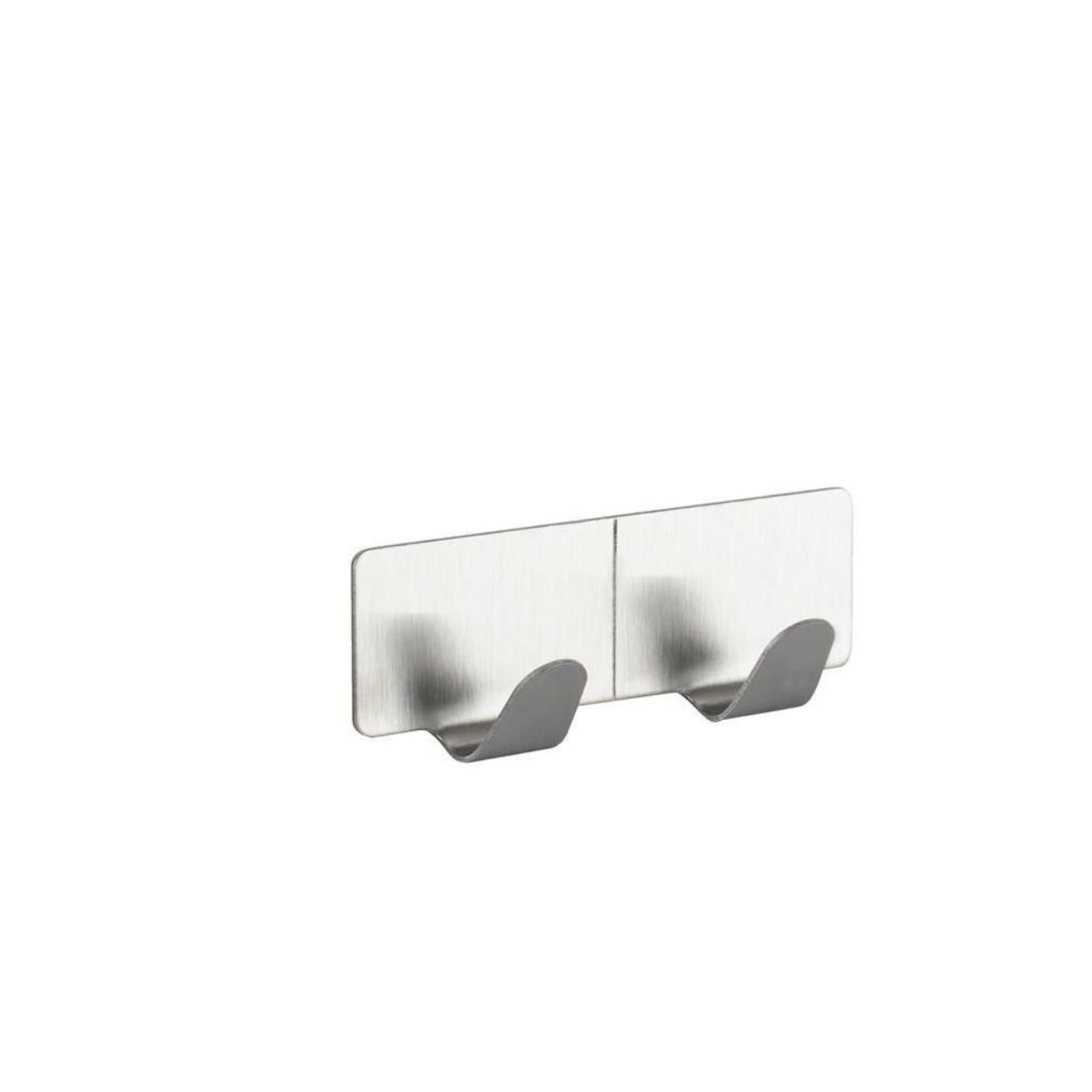 2 Hook Self Adhesive - Stainless Steel