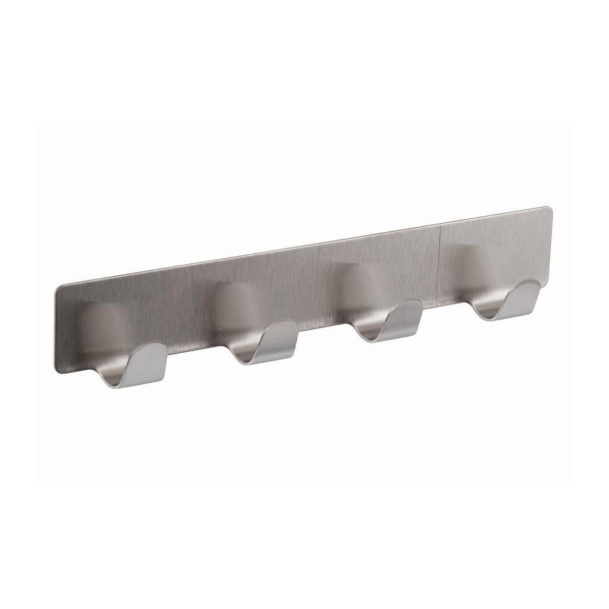 4 Hook Self-Adhesive - Stainless Steel