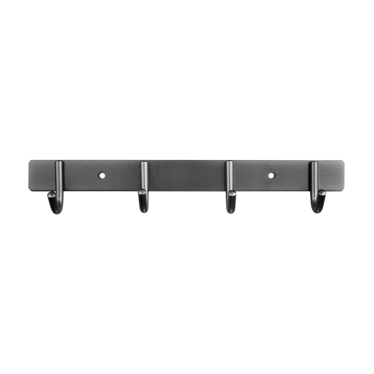 4 Hook Rail - Anthracite Stainless Steel