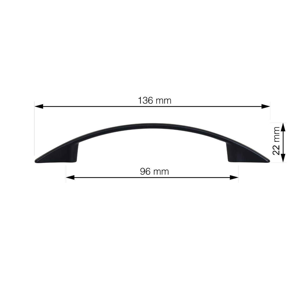 Nevada Handle Black 96mm