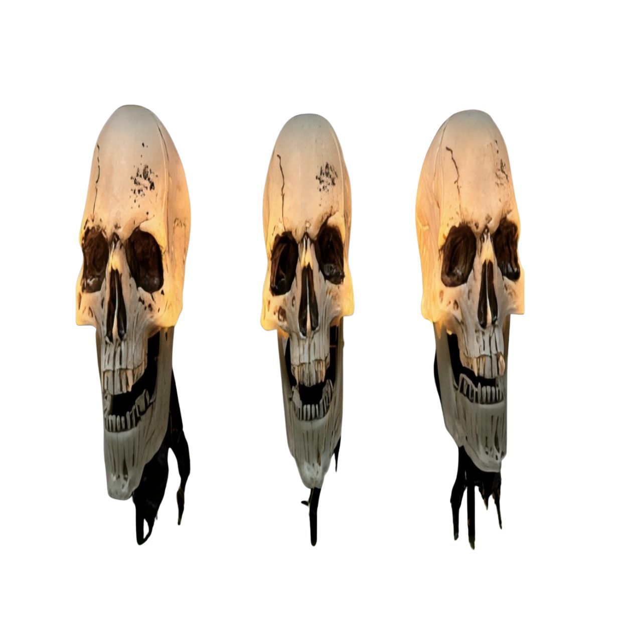 Skull Pathway Marker with LED Lights 58cm