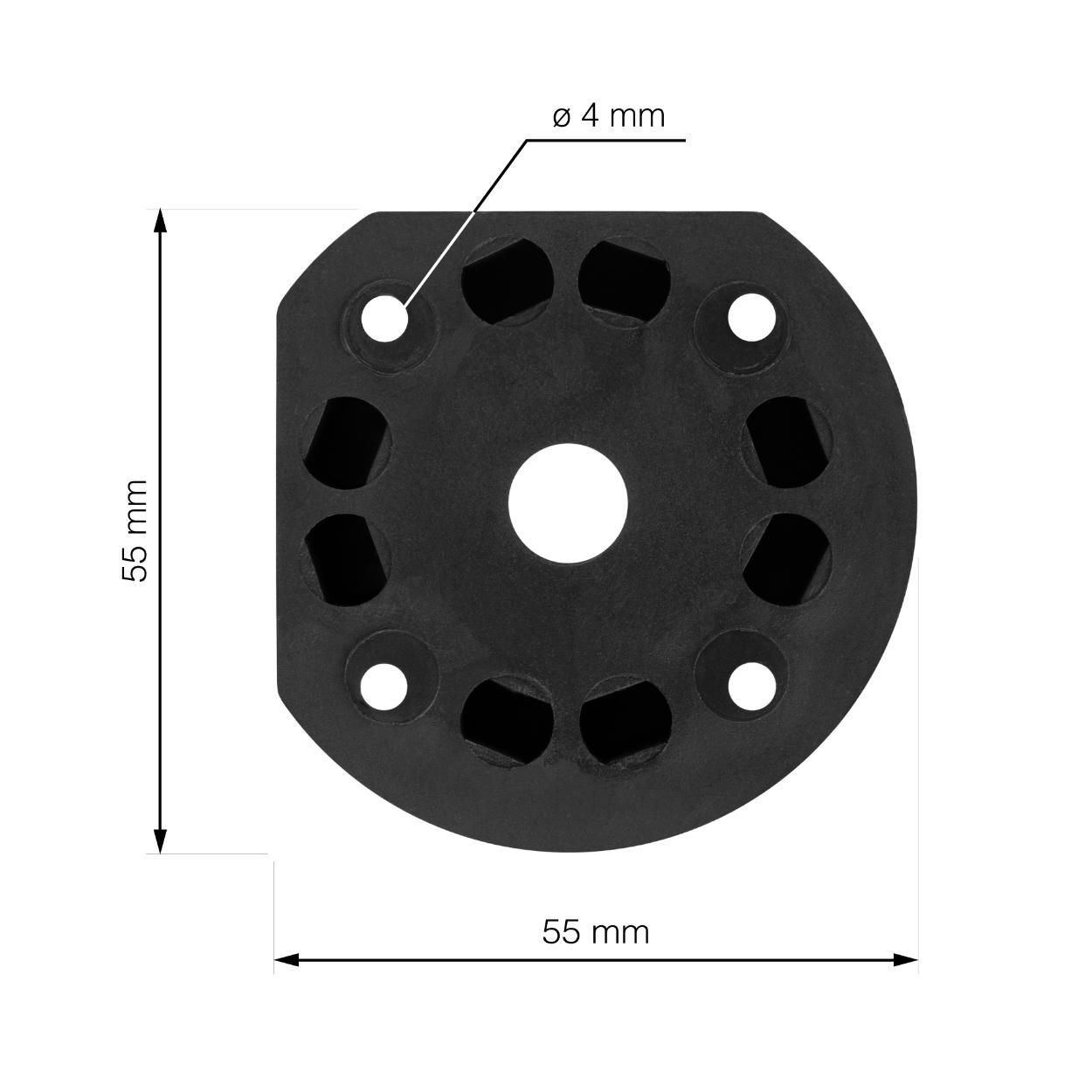 Furniture Leg Adjustable Height Plastic Black