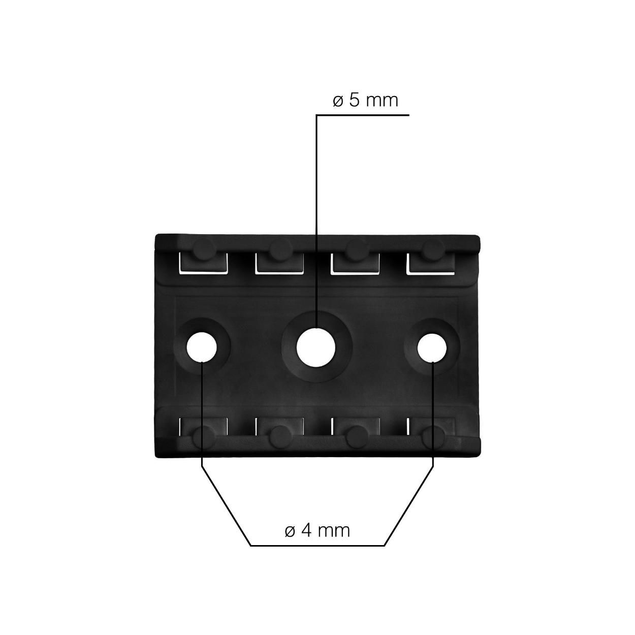 Socket for Furniture Leg Plastic Black