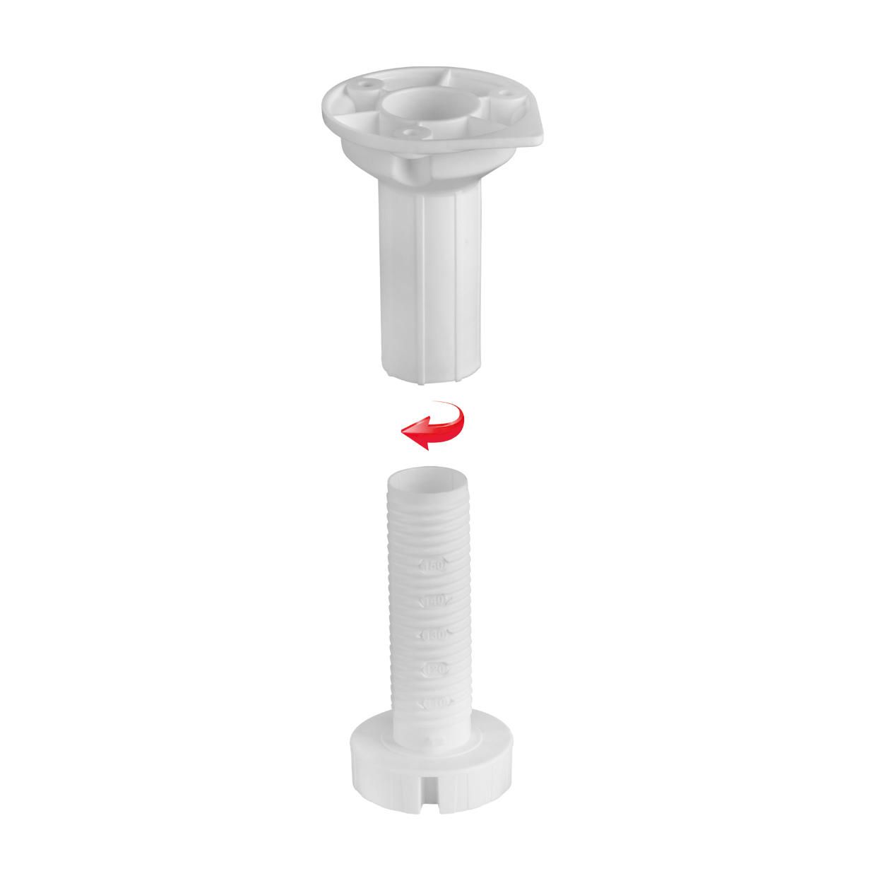 Socket for Furniture Leg Plastic White