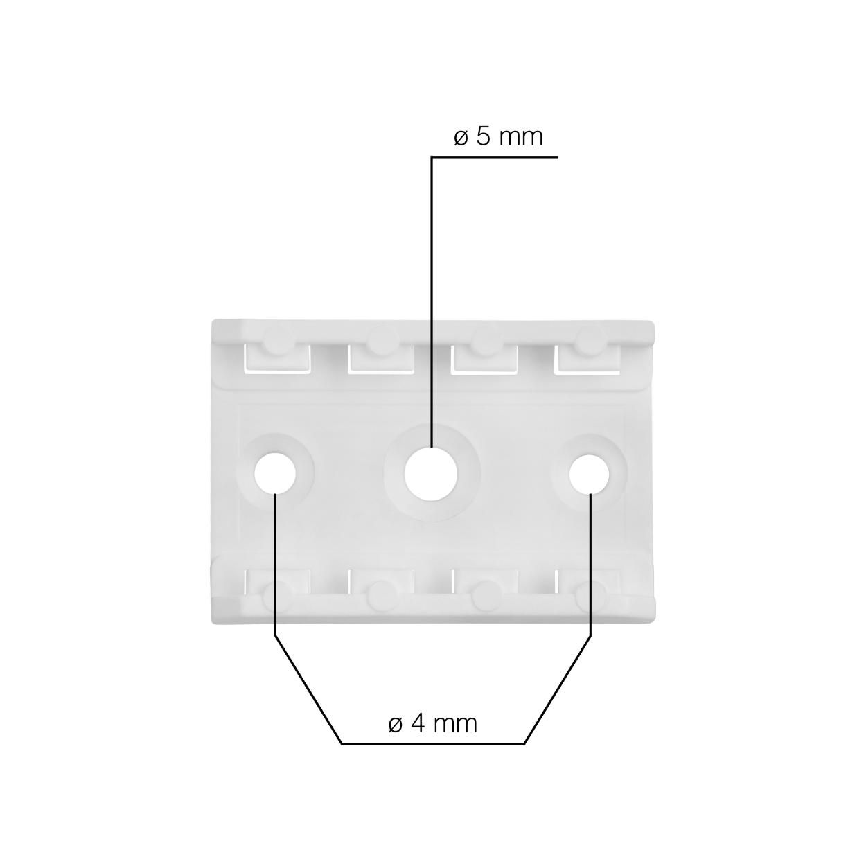 Clip for Furniture Leg Plastic White