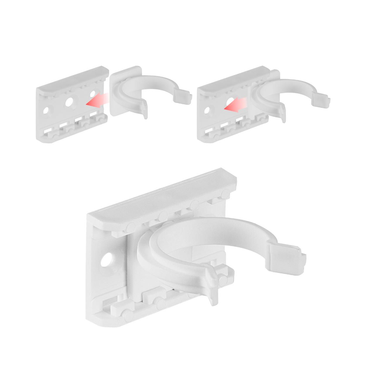 Clip for Furniture Leg Plastic White