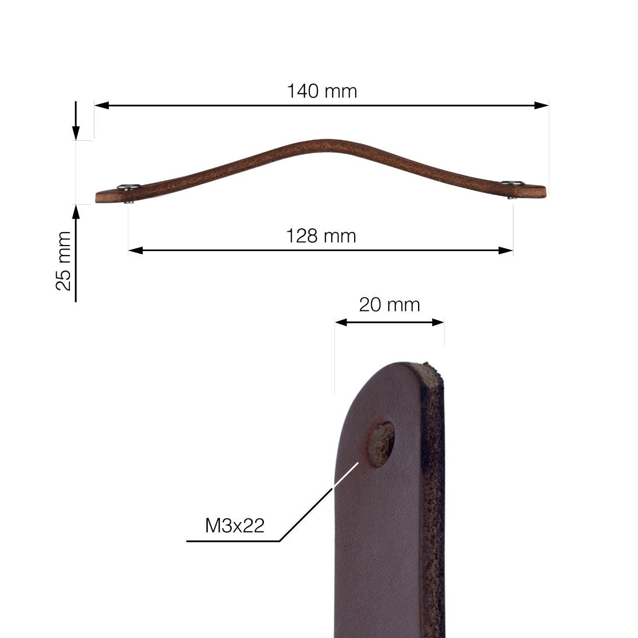 Tolga Handle Leather and Brown 