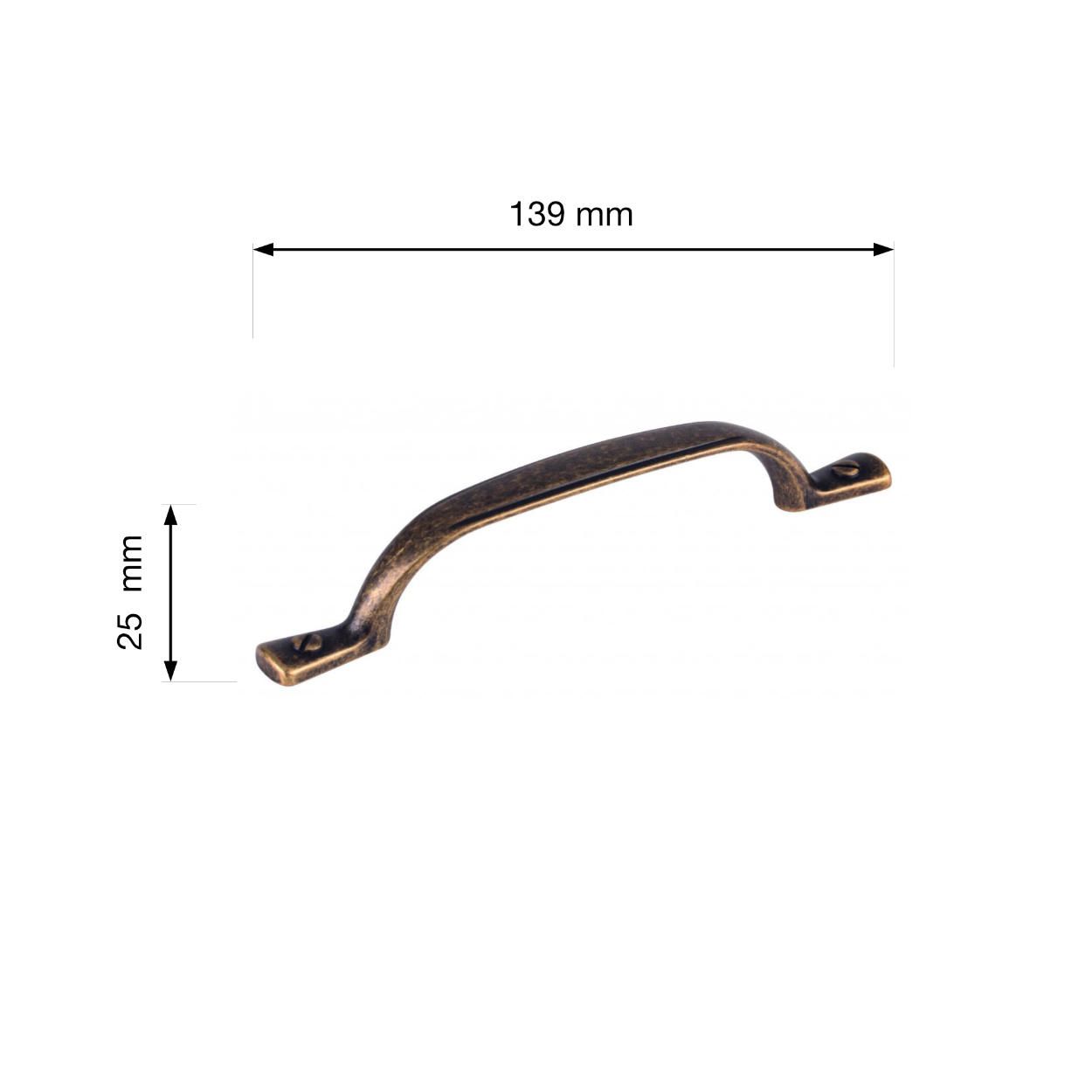 Nairobi Handle Brass Antique 96mm