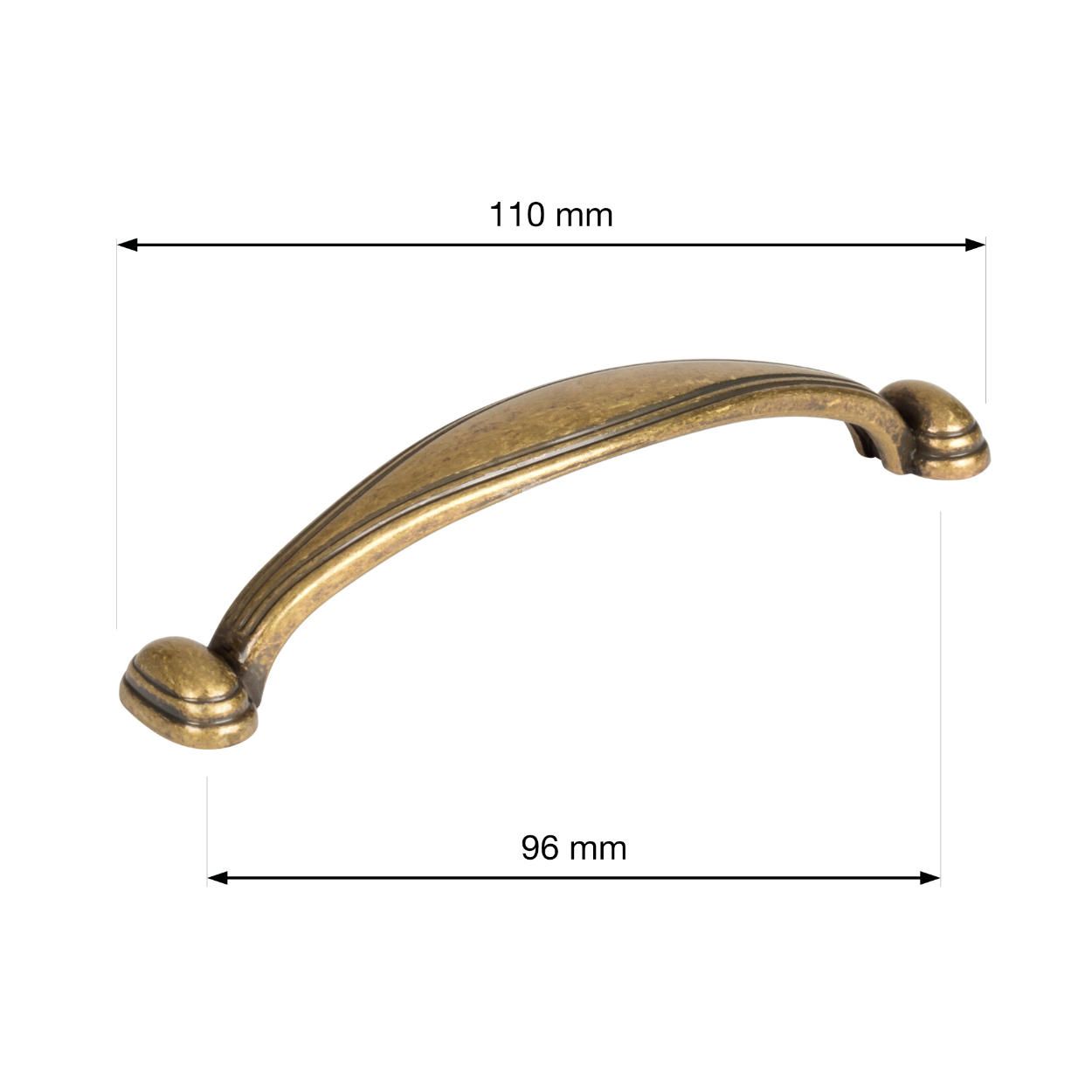 Rubio Handle Brass Antique 96mm