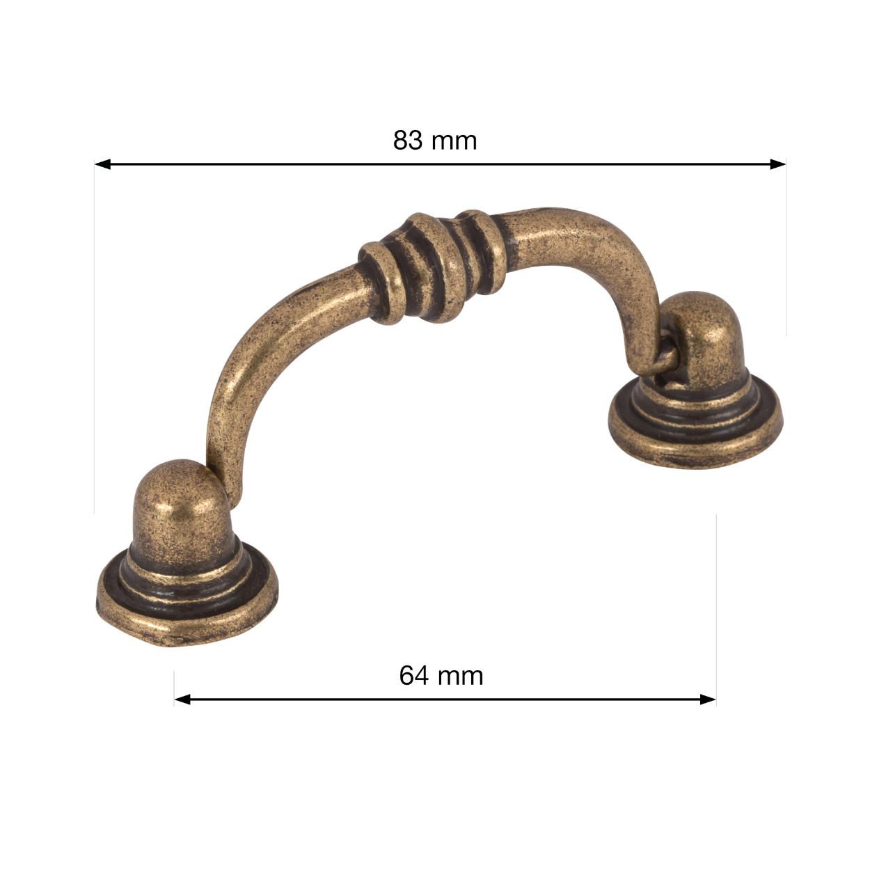 Tisset Handle Brass Antique 64mm