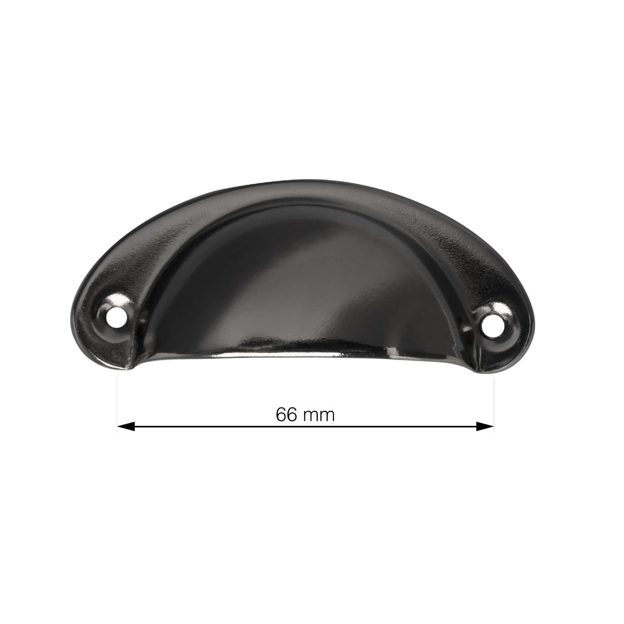 Skive Handle Black Zinc 66mm