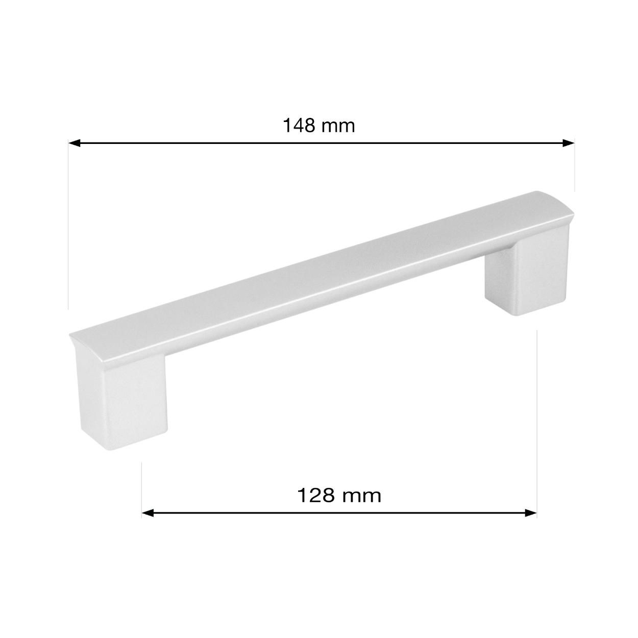 Porta Plastic Handle Silver 128mm