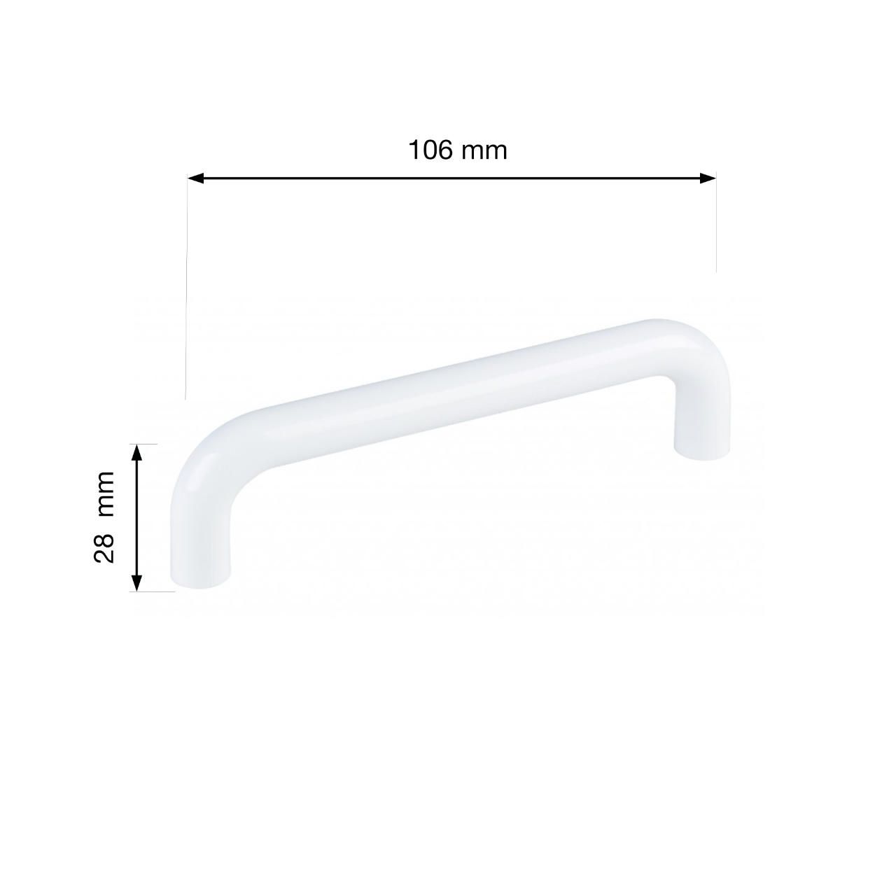 Iza Handle White 96mm