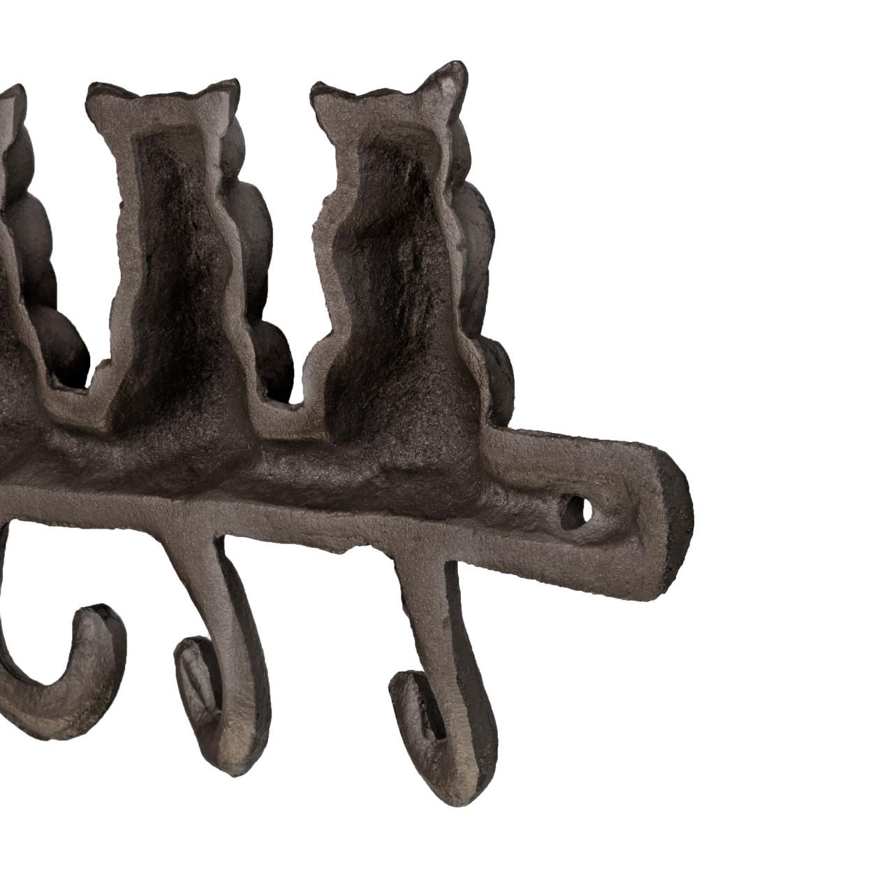 7 Hook Rail Cat Cast Iron