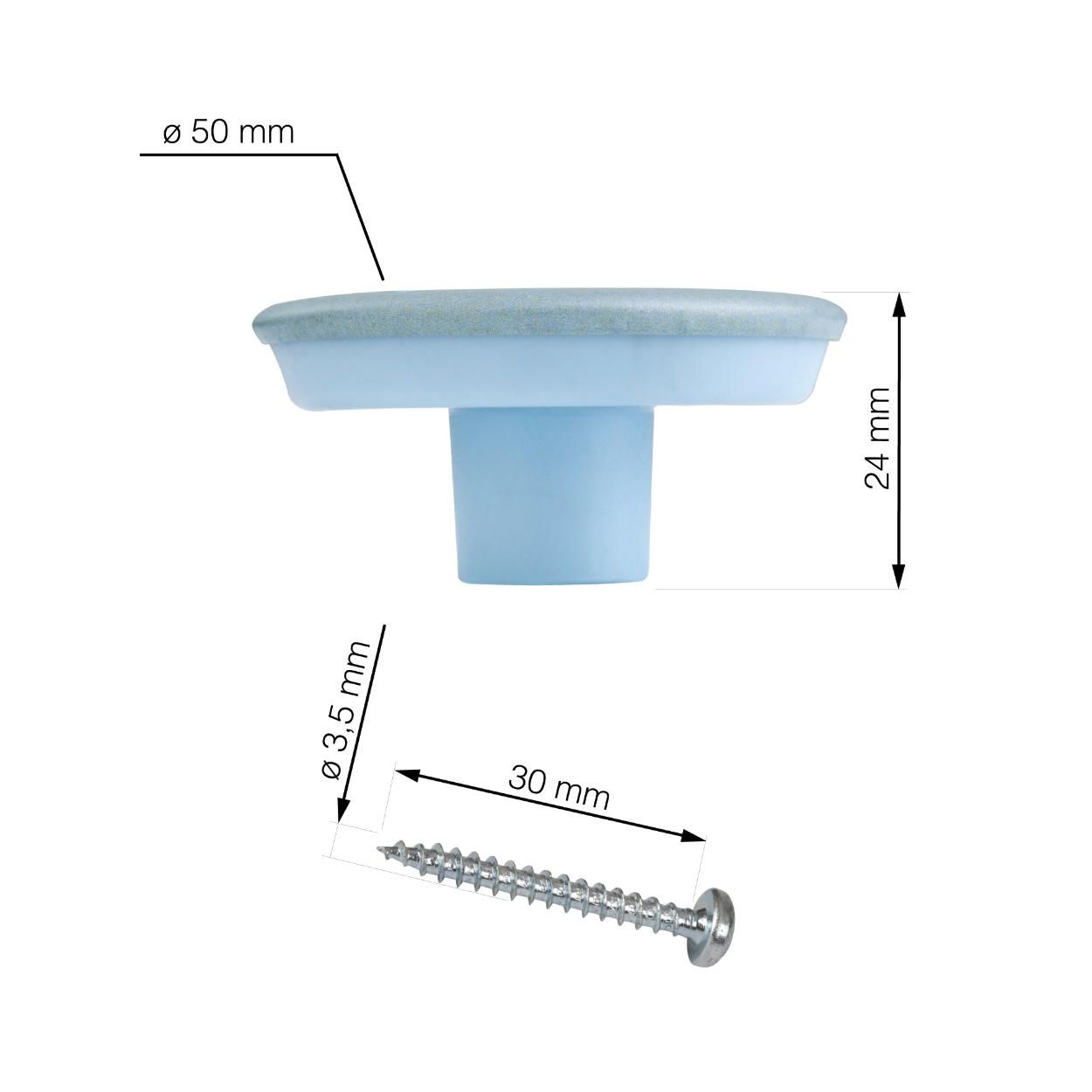 Blue Baby Knobs 4 Pack