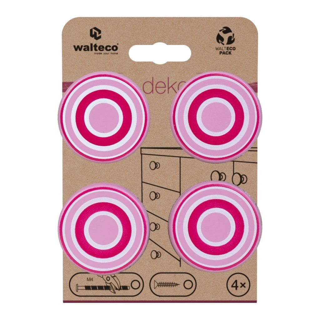 Pink Circular Knobs 4 Pack