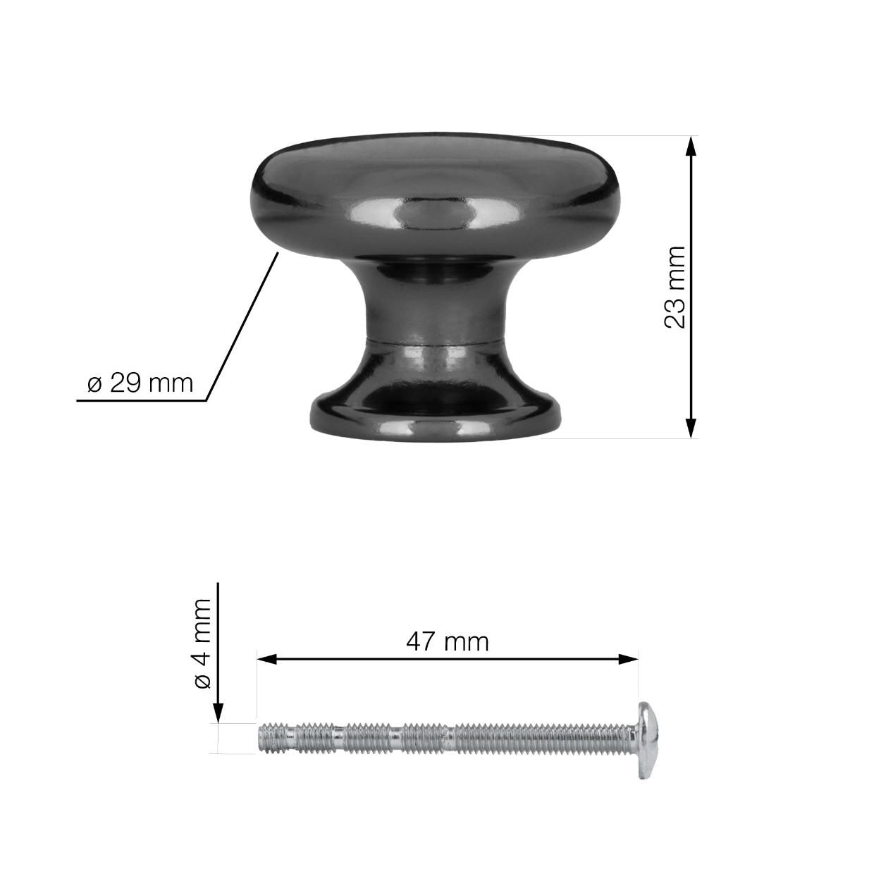 Set of Knobs - Black Nickel 4 Pack