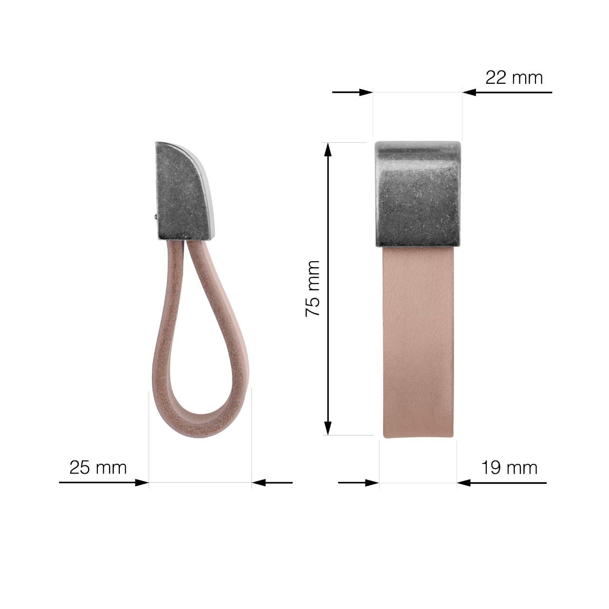 Nibe Leather Knob - Light Brown