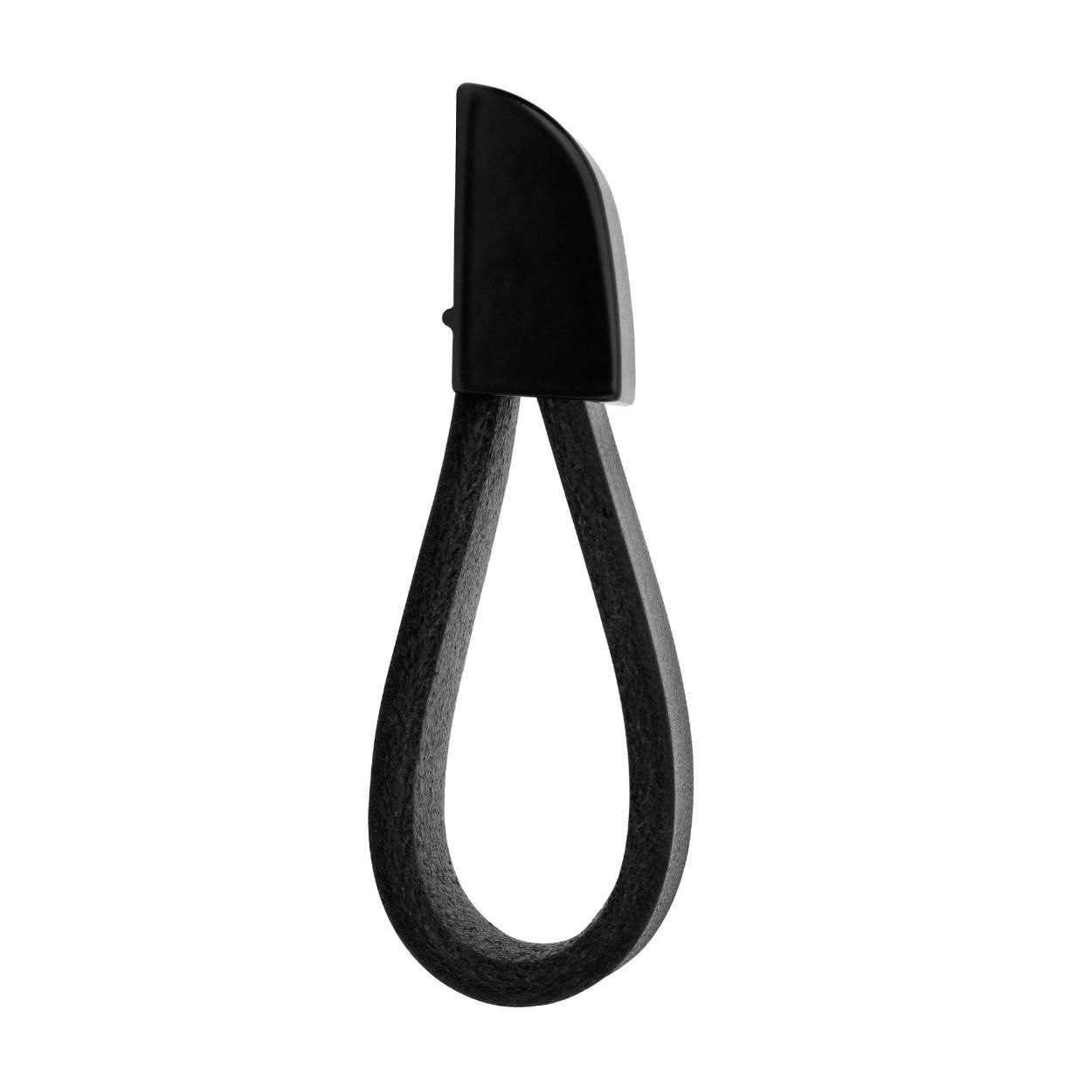 Nibe Leather Furniture Knob - Black