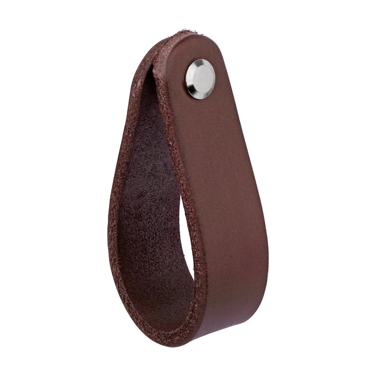 Tolga Leather Knob Dark Brown