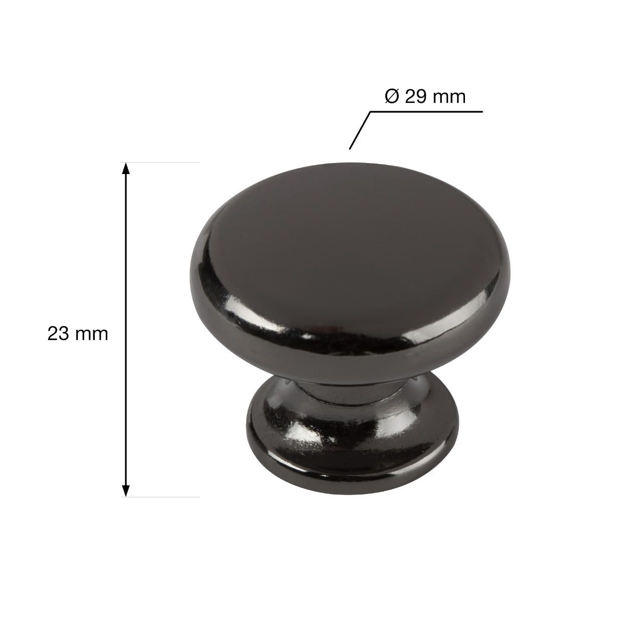 Tosca Knob Black Nickel 29mm