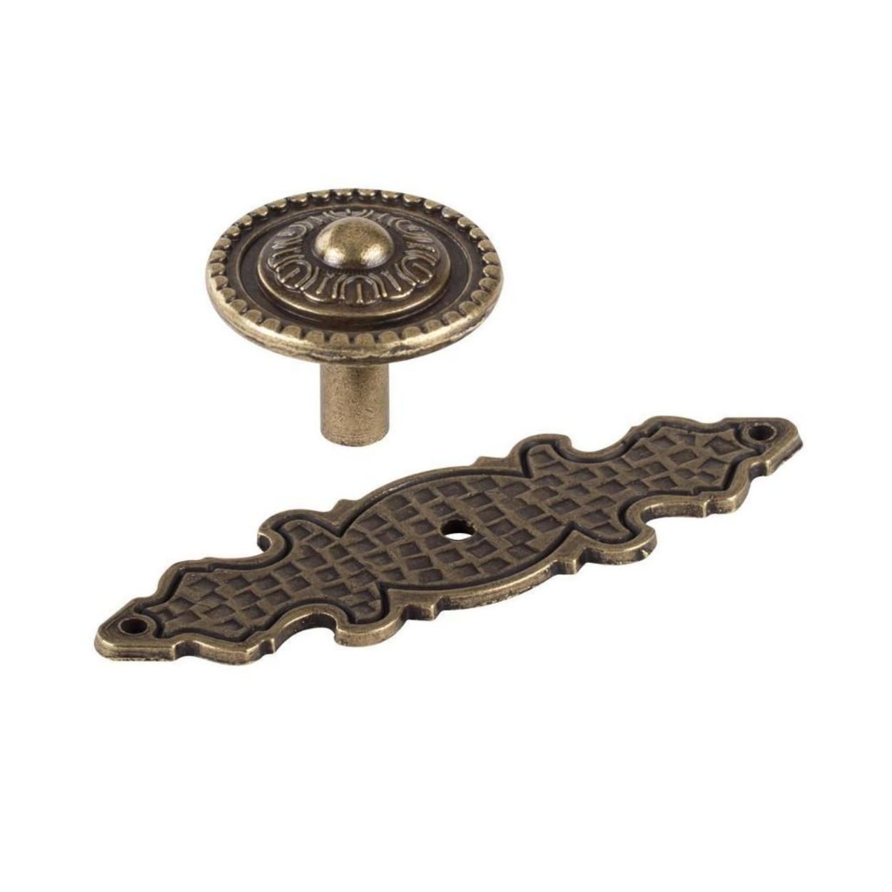 Savona Knob - Antique Brass