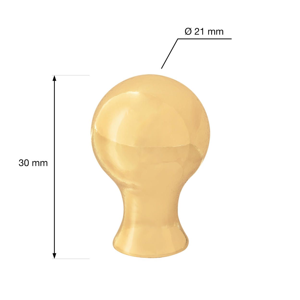 Tiber Knob Brass