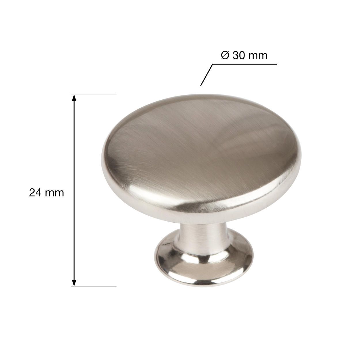 Daira Knob Brushed Nickel 30mm