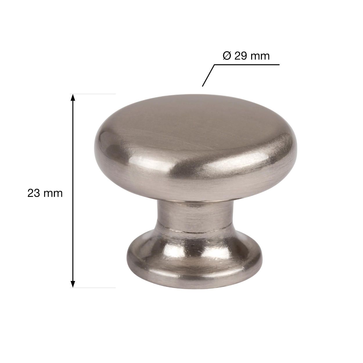 Tosca Knob Brushed Nickel 29mm
