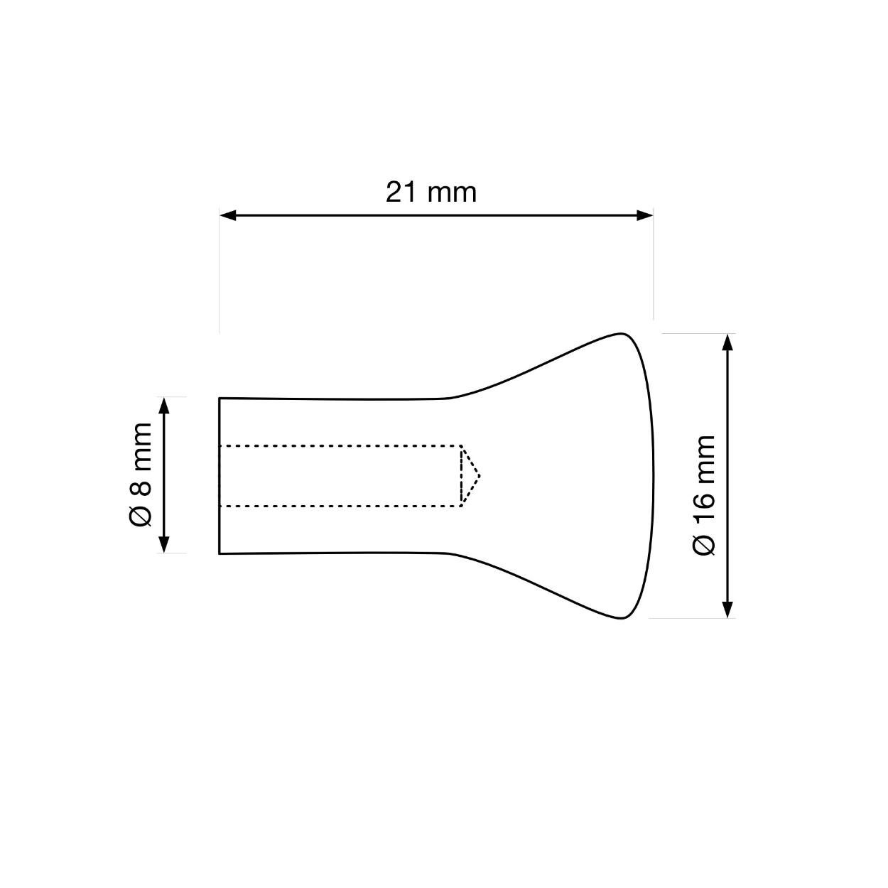 Tucson Knob - Matt Nickel 16x21mm