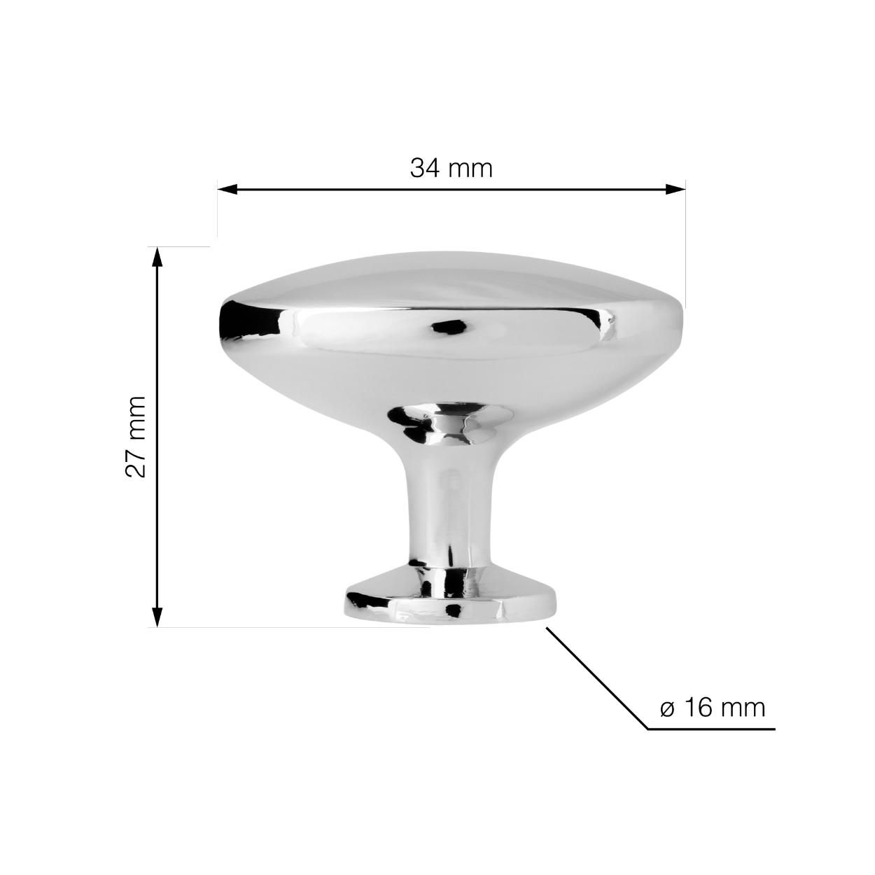 Slimi II Knob Chrome