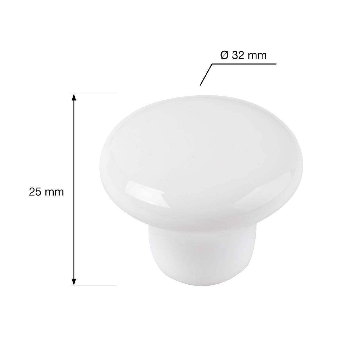 Porcelain Knob White