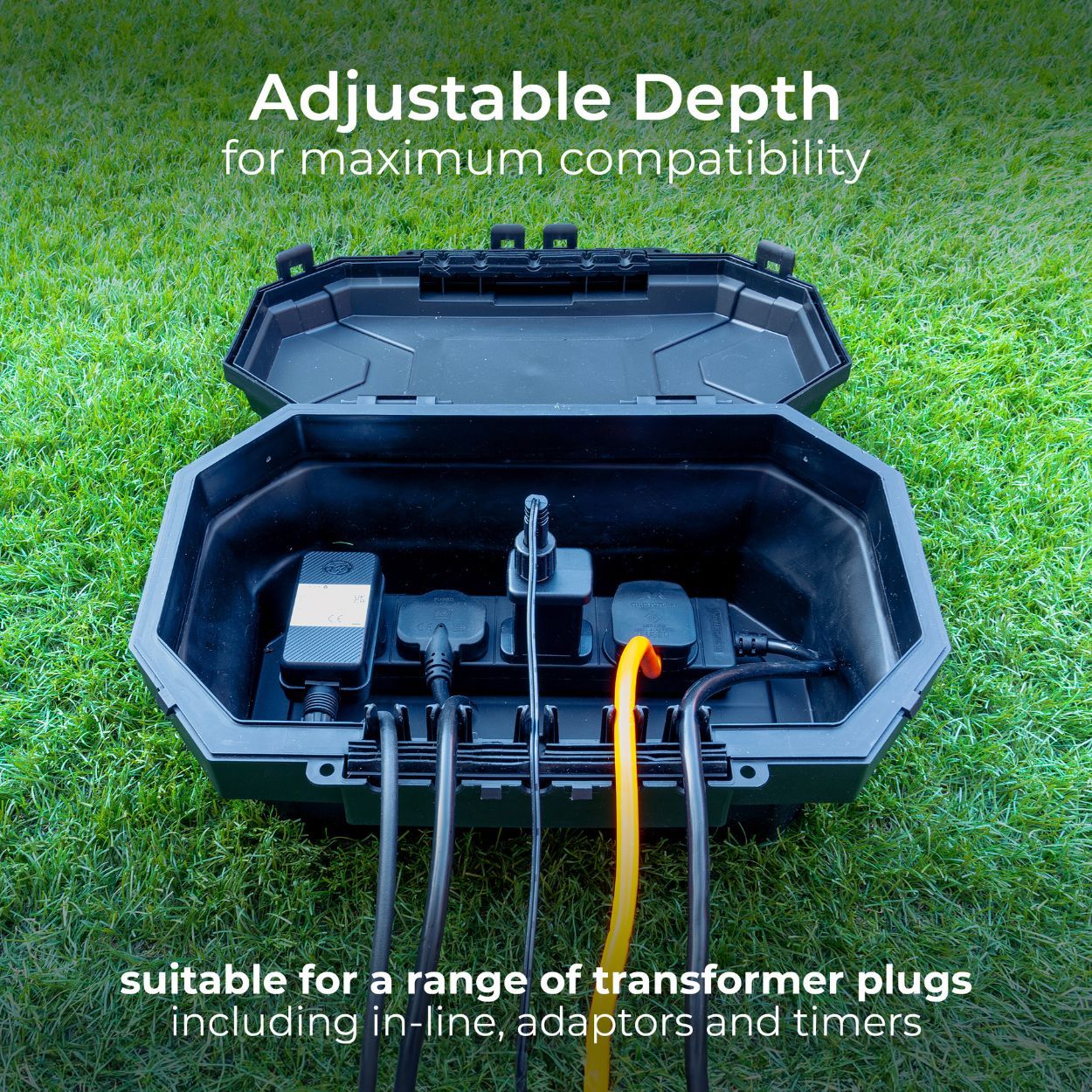 Masterplug Collapsible Weatherproof Box With 4 Socket Extension Lead