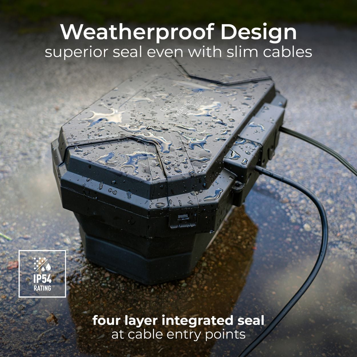 Masterplug Collapsible Weatherproof Box With 4 Socket Extension Lead