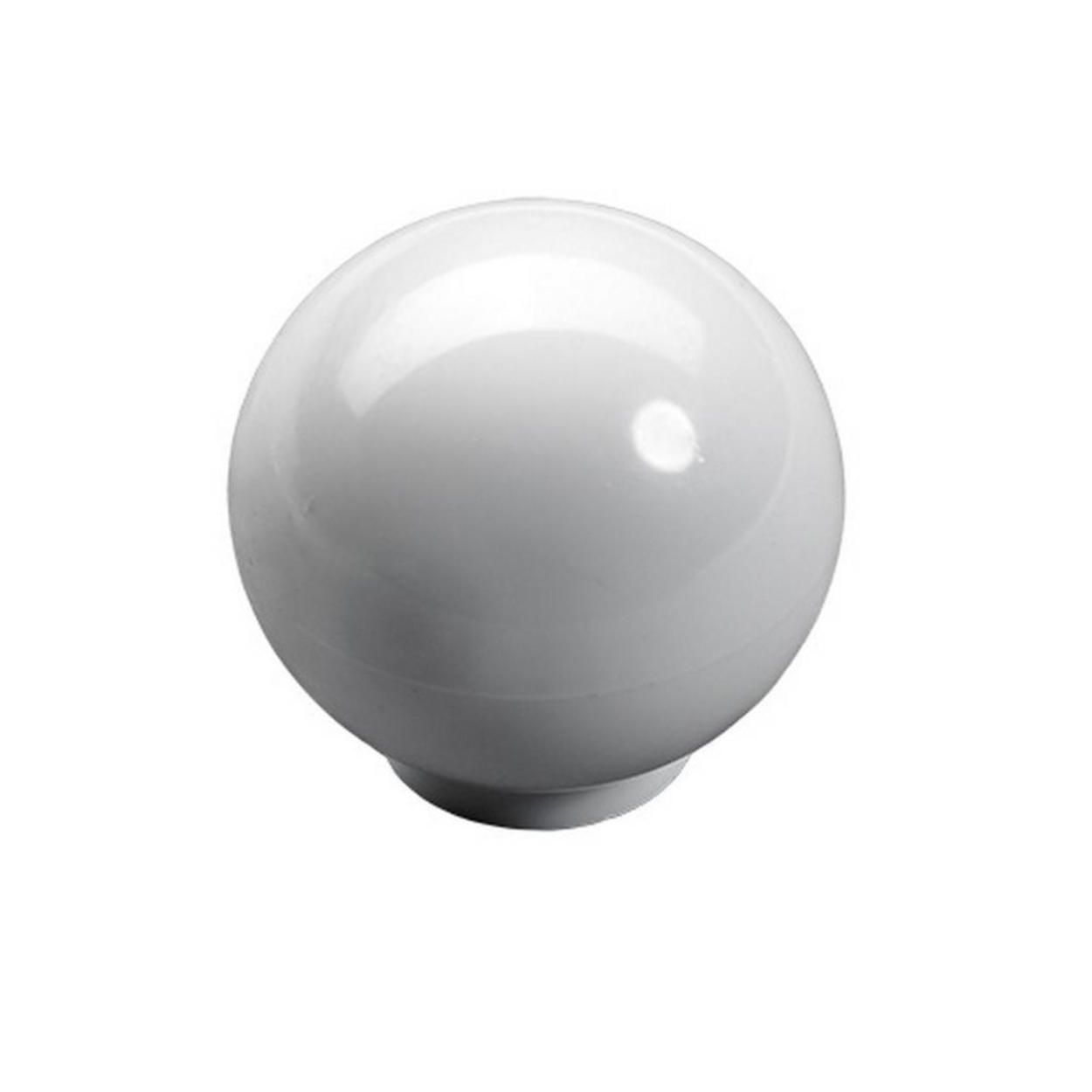 Rotan Plastic Knob White