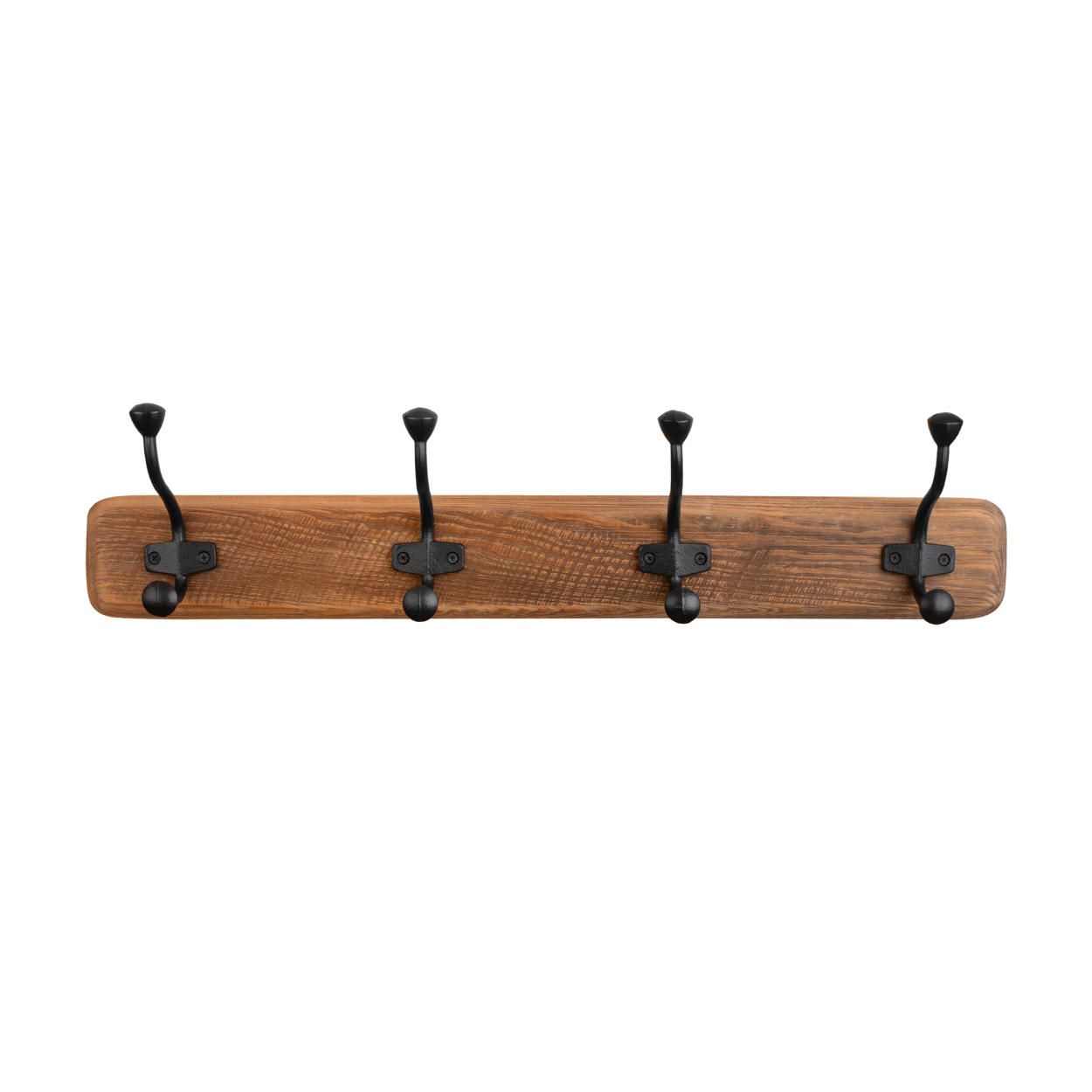 4 Hook Rail 730x160mm - Recycled Pine